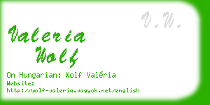 valeria wolf business card